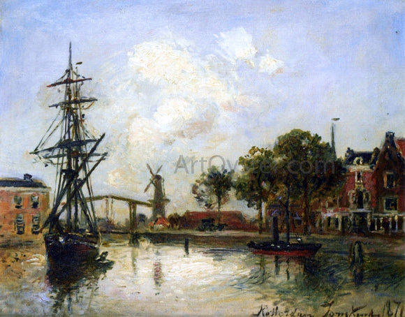  Johan Barthold Jongkind Entry to the Port, Rotterdam - Canvas Art Print