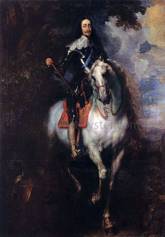  Sir Antony Van Dyck Equestrian Portrait of Charles I, King of England - Canvas Art Print
