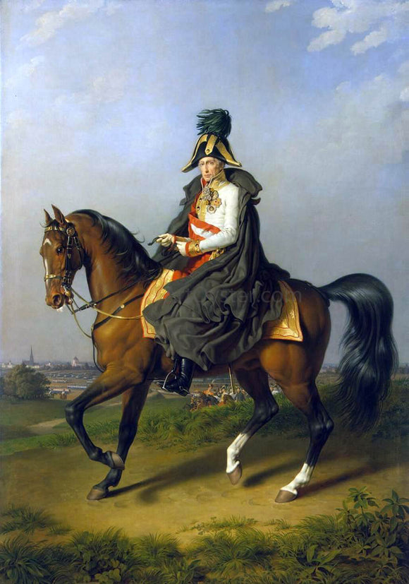  Johann Peter Krafft Equestrian Portrait of Franz I - Canvas Art Print