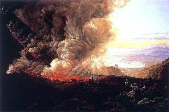  Johan Christian Claussen Dahl Eruption of the Vesuvius - Canvas Art Print