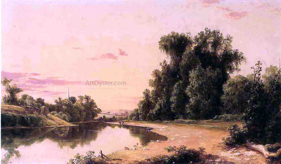  David Johnson Esopus River Landscape, Hurley, New York - Canvas Art Print