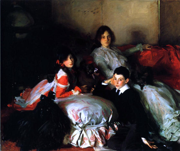  John Singer Sargent Essie, Ruby and Ferdinand, Children of Asher Wertheimer - Canvas Art Print