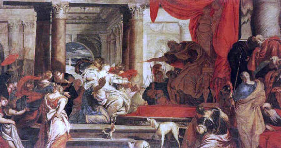 Filippo Gherardi Esther and Ahasuerus - Canvas Art Print