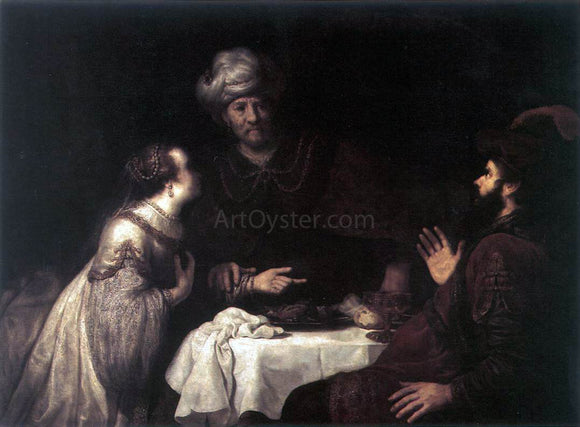  Jan Victors Esther and Haman Before Ahasuerus - Canvas Art Print