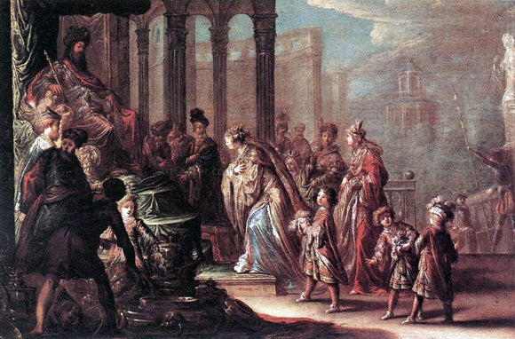  Claude Vignon Esther Before Ahasuerus - Canvas Art Print