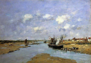  Eugene-Louis Boudin Etaples, La Canache, Low Tide - Canvas Art Print