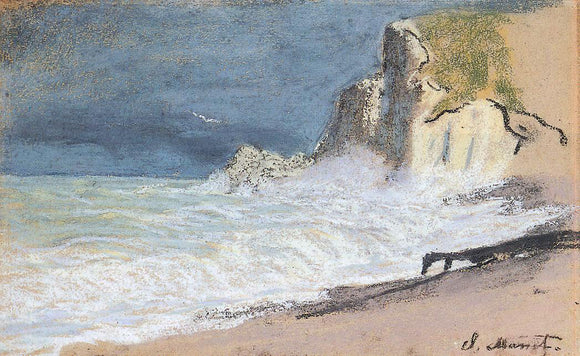  Claude Oscar Monet Etretat - Amont Cliff, Rough Weather - Canvas Art Print