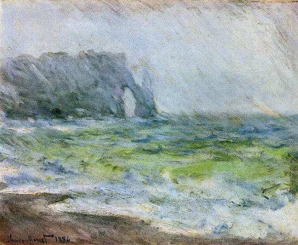  Claude Oscar Monet Etretat in the Rain - Canvas Art Print