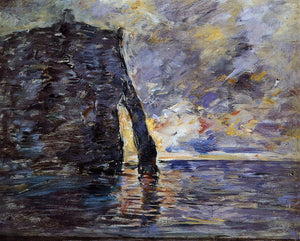  Eugene-Louis Boudin Etretat: Le Falaise d'Aval - Canvas Art Print