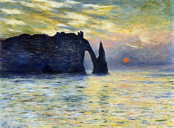  Claude Oscar Monet Etretat, Sunset - Canvas Art Print