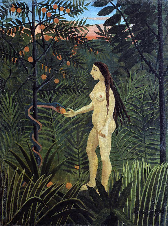  Henri Rousseau Eve and the Serpent - Canvas Art Print