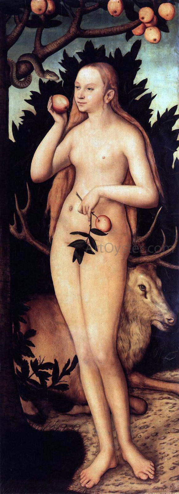  The Younger Lucas Cranach Eve - Canvas Art Print