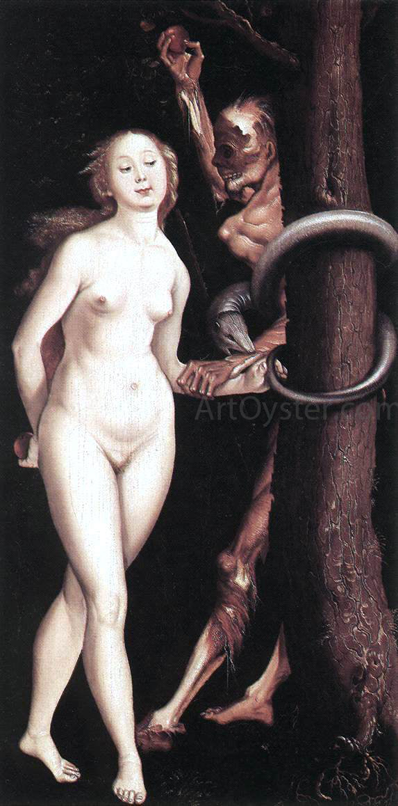 Hans Baldung Eve, the Serpent, and Death - Canvas Art Print
