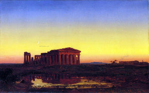  Jasper Francis Cropsey Evening at Paestum - Canvas Art Print