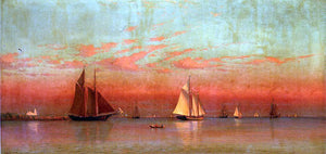  Francis A Silva Evening in Gloucester Harbor - Canvas Art Print