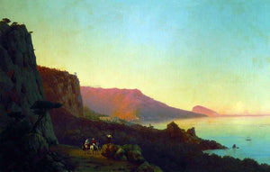  Ivan Constantinovich Aivazovsky Evening in the Crimea, Yalta - Canvas Art Print