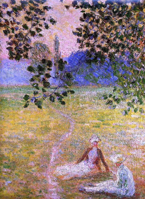  Claude Oscar Monet Evening in the Meadow at Giverny (detail) - Canvas Art Print