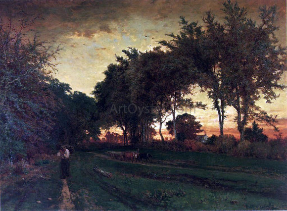  George Inness Evening Landscape - Canvas Art Print