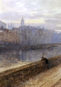  Rose Barton Evening On The River Liffey With St. John's Church In Distance - Canvas Art Print