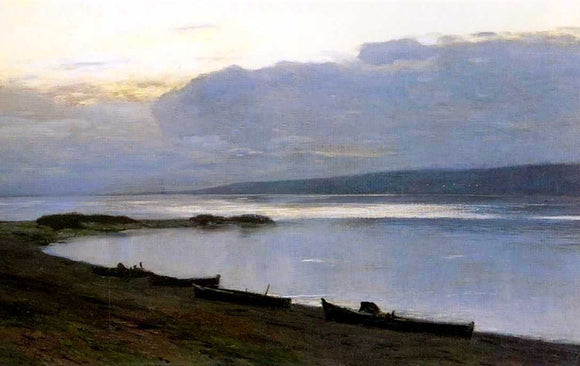  Isaac Ilich Levitan Evening on the Volga - Canvas Art Print