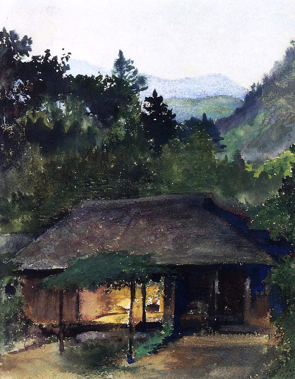  John La Farge Evening Study (also known as Priest's House, Nikko, Japan) - Canvas Art Print