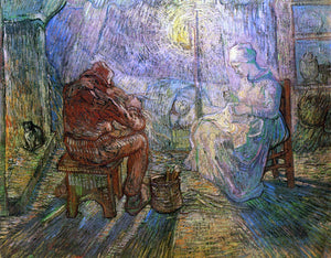  Vincent Van Gogh Evening: The Watch (after Millet) - Canvas Art Print