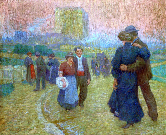  Claude-Emil Schuffenecker Evening Walk, Two Worlds - Canvas Art Print