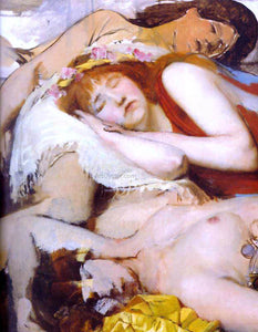  Sir Lawrence Alma-Tadema Exhausted Maenides After the Dance - Canvas Art Print