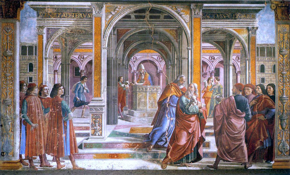  Domenico Ghirlandaio Expulsion of Joachim from the Temple - Canvas Art Print