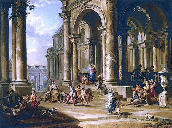  Giovanni Paolo Pannini Expulsion of the Moneychangers from the Temple - Canvas Art Print