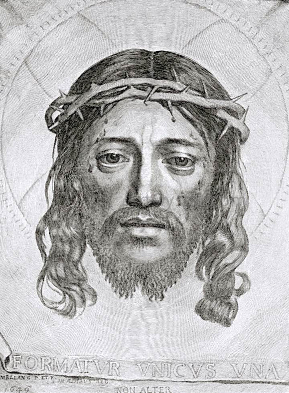  Claude Mellan Face of Christ - Canvas Art Print