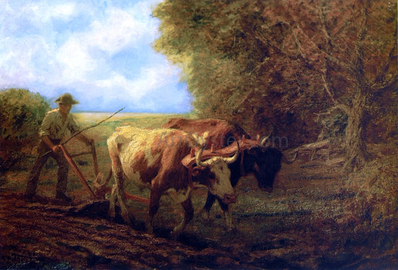  Edward Potthast Fall Plowing - Canvas Art Print