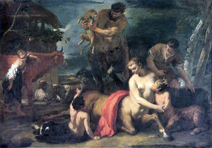  Sebastiano Ricci Family of Centaurs - Canvas Art Print