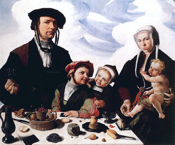  Maerten Van Heemskerck Family Portrait - Canvas Art Print