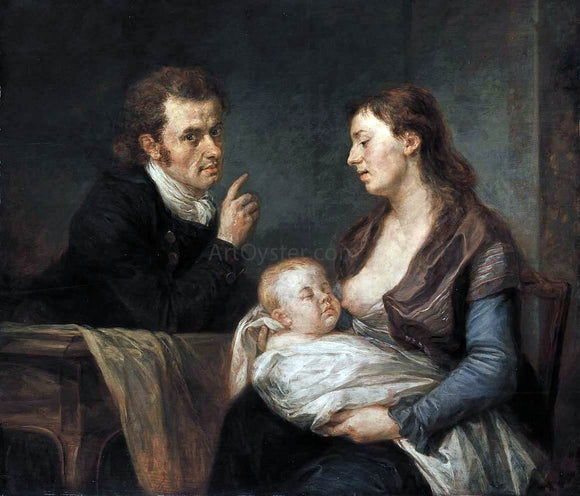  Johann Georg Edlinger Family Portrait - Canvas Art Print