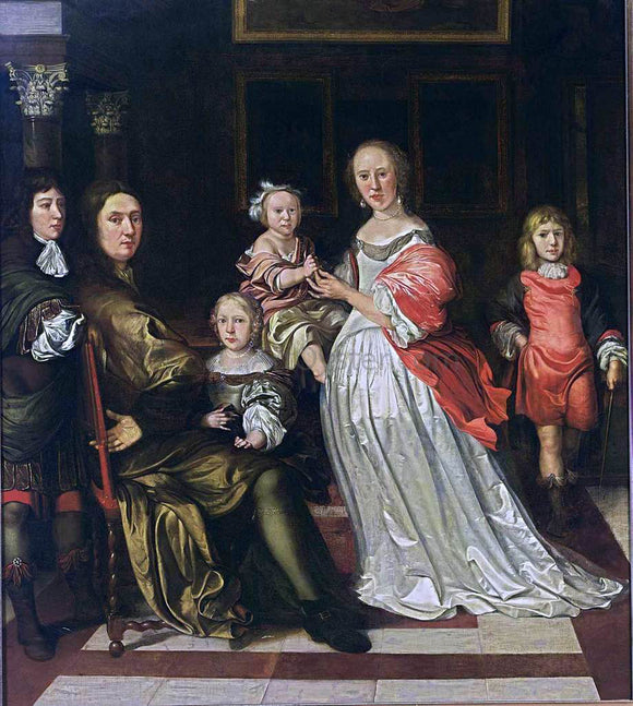  Eglon Van der Neer Family Portrait - Canvas Art Print
