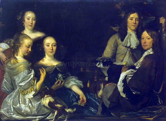  Abraham Van den Tempel Family Portrait - Canvas Art Print