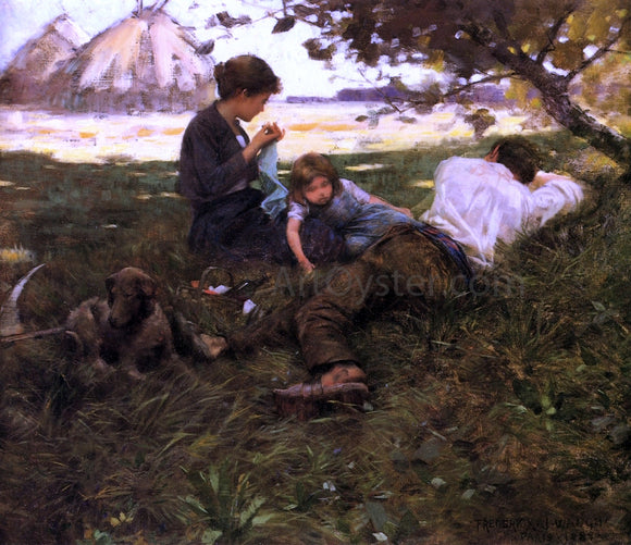  Frederick Judd Waugh Family Resting under a Tree - Canvas Art Print