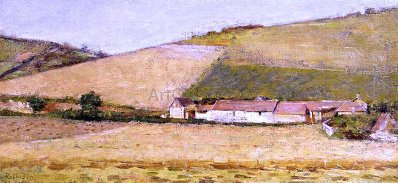  Theodore Robinson Farm Among Hills - Canvas Art Print