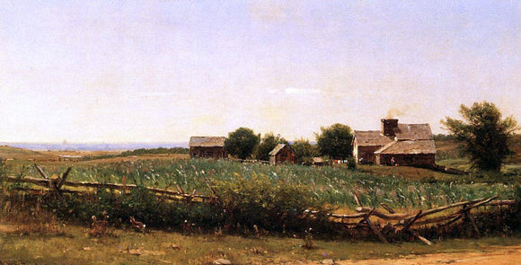  Thomas Worthington Whittredge Farm by the Shore - Canvas Art Print