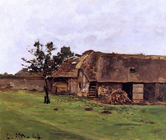  Claude Oscar Monet Farm near Honfleur - Canvas Art Print
