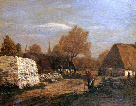 Eugene-Louis Boudin Farm near Quimper - Canvas Art Print