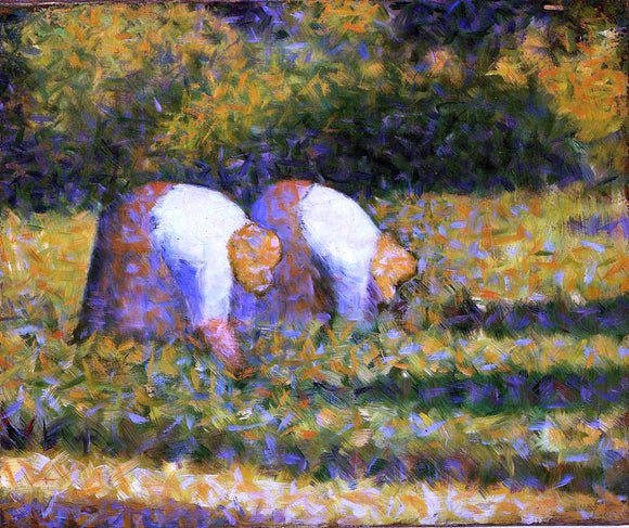  Georges Seurat Farm Women at Work - Canvas Art Print