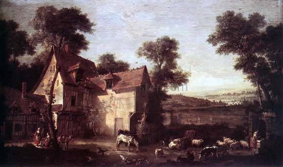  Jean-Baptiste Oudry The Farmhouse - Canvas Art Print