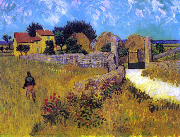  Vincent Van Gogh A Farmhouse in Provence - Canvas Art Print