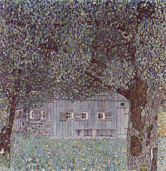  Gustav Klimt Farmhouse in Upper Austria - Canvas Art Print