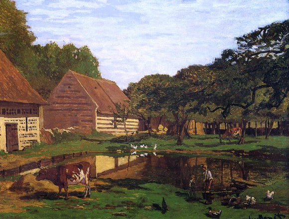  Claude Oscar Monet Farmyard in Normandy - Canvas Art Print
