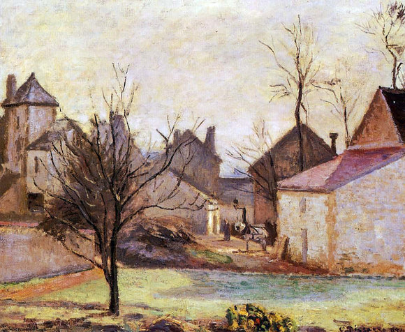  Camille Pissarro Farmyard in Pontoise - Canvas Art Print