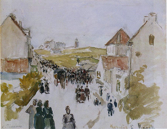  Camille Pissarro Feast Day in Knokke - Canvas Art Print