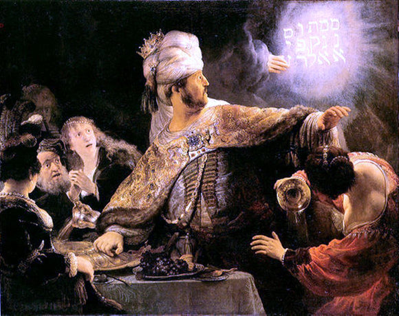  Rembrandt Van Rijn Feast of Belshazzar - Canvas Art Print